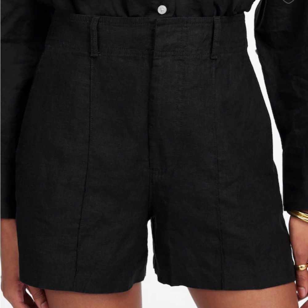 MADEWELL Pintucked linen short in 100 linen
